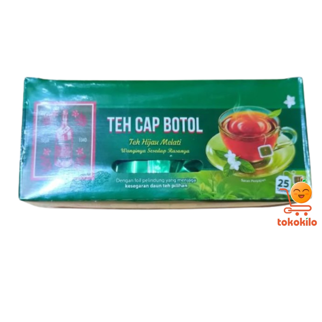 PROMO Teh Cap Botol Teh Hijau Melati isi 25s ' Beli 2 GRATIS BOX'