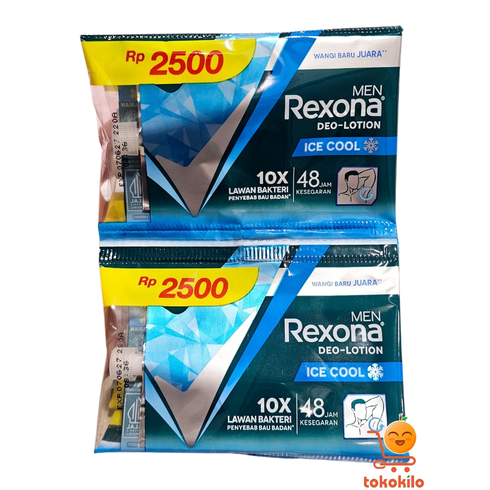 Rexona Men Deo-Lotion Ice Cool 9gr Sachet (1 Renteng X 12 Sachet)