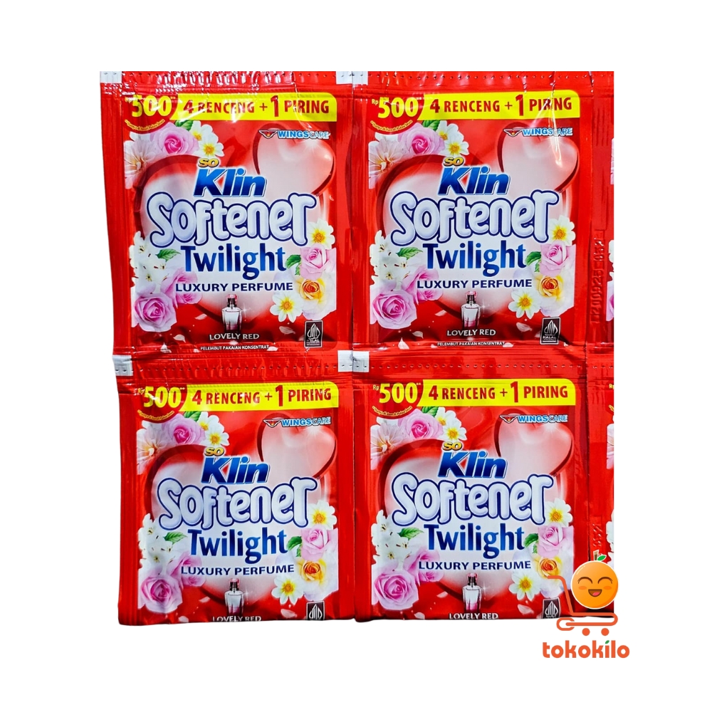 Soklin Softener Twilight Luxury Perfume Lovely Red 13ml (1 Pack X 12 Sachet)