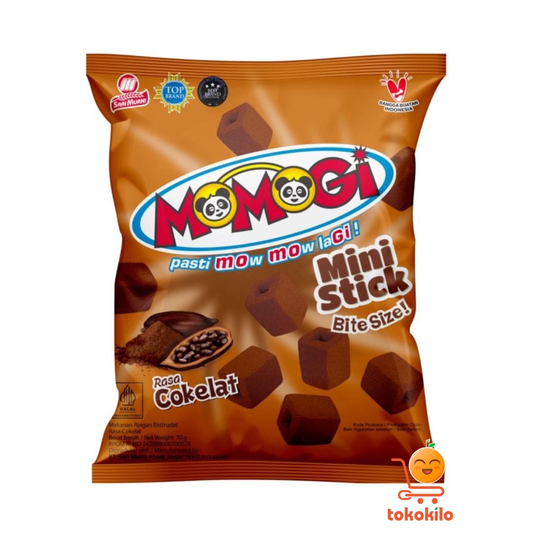 Momogi Mini Stick Rasa Cokelat 70gr, 30gr