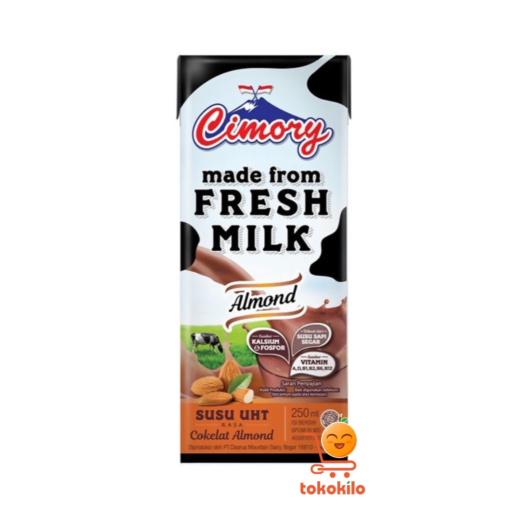 Cimory UHT Milk Rasa Cokelat Almond 250ml 