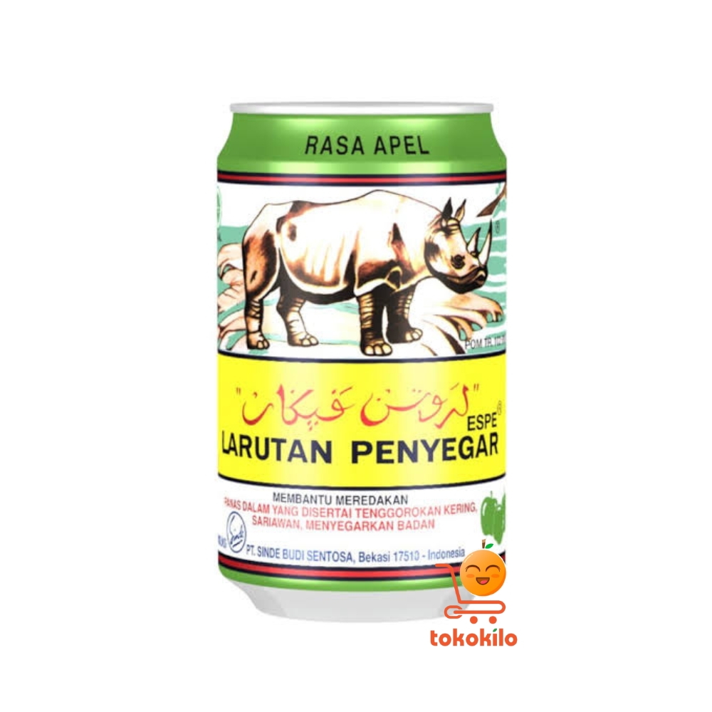 Larutan Penyegar Cap Badak rasa apel  320ml