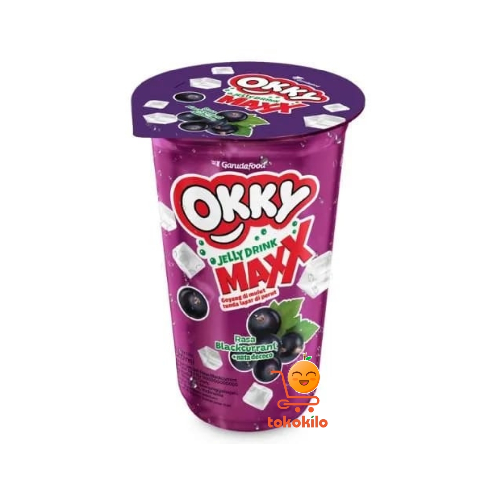 Okky Jelly Drink Maxx rasa Blackcurrant 220ml (24 PCS)