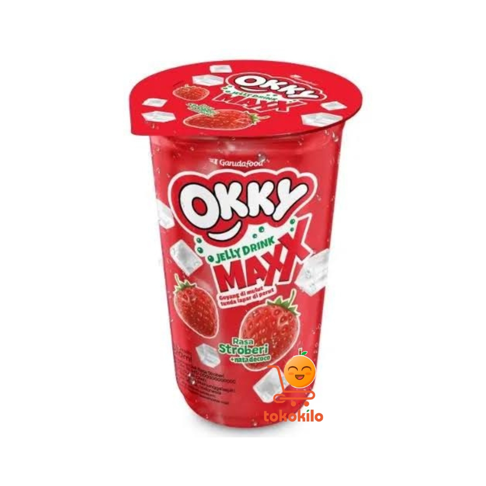 Okky Jelly Drink Maxx rasa Stroberi 220ml (24 PCS)