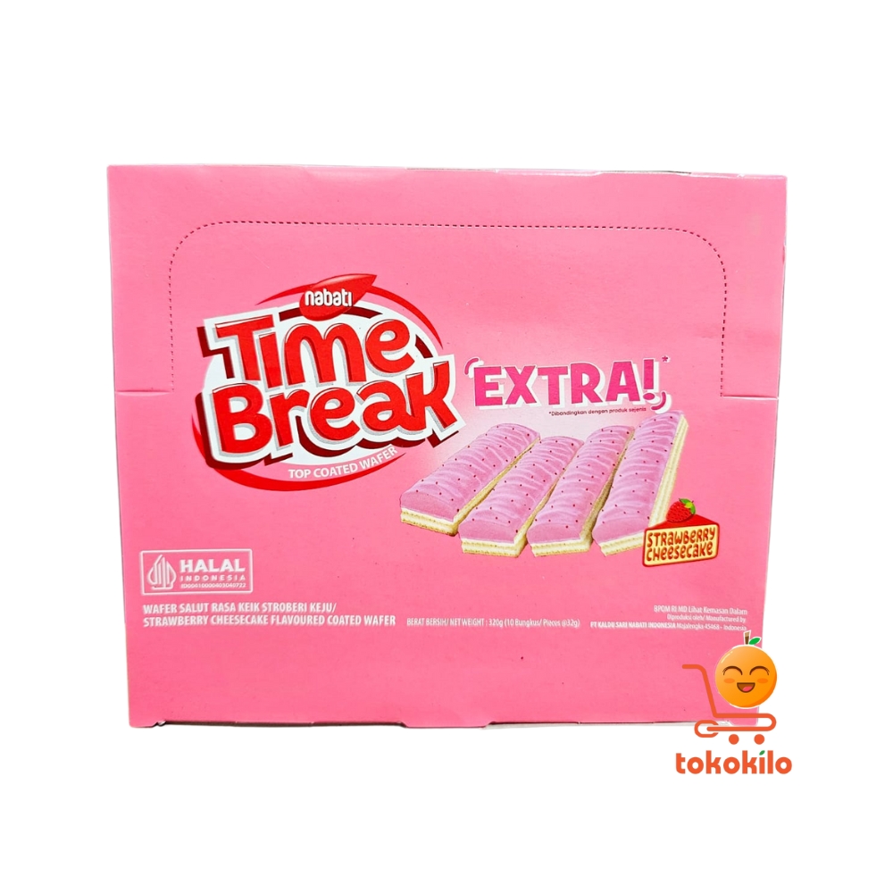 wafer salut Nabati Time Break Extra Strawberry Cheesecake 32gr
