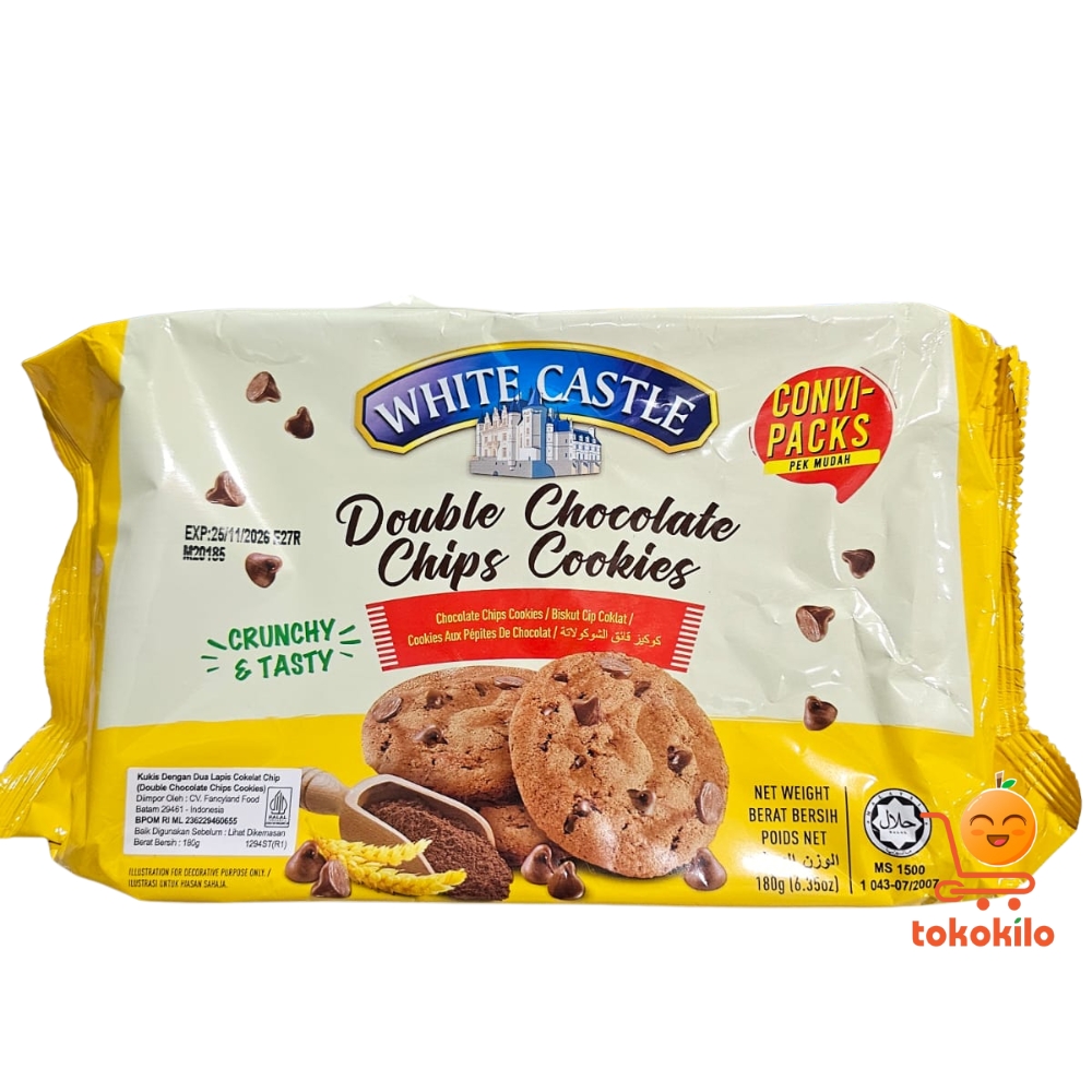 White Castle Double Chocolate Chips Cookies 180gr