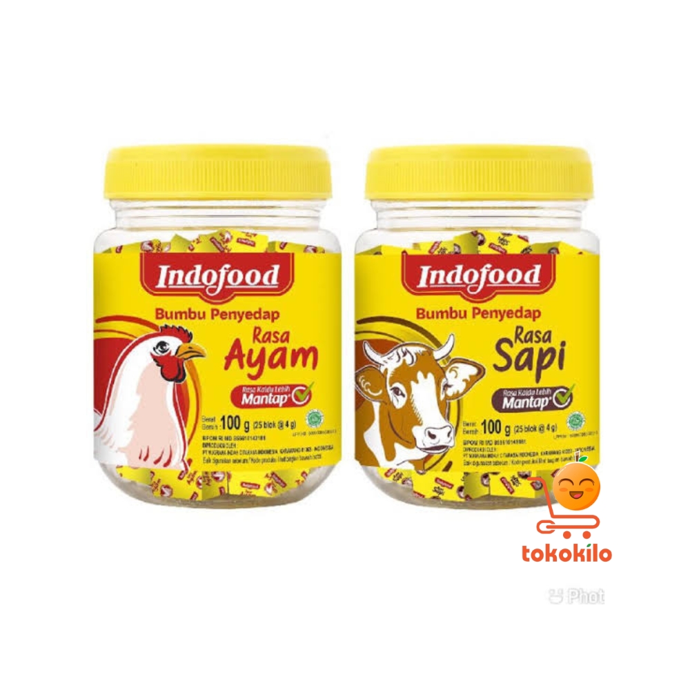 Indofood bumbu penyedap rasa Kaldu Ayam dan rasa Kaldu Sapi 100gr