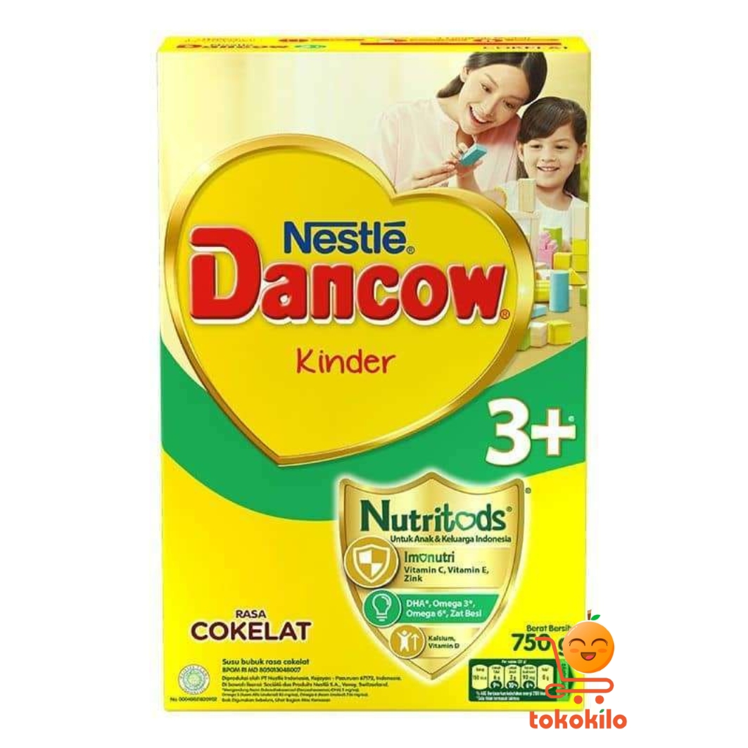 Dancow Kinder 3+ Nutritods rasa Cokelat 750gr