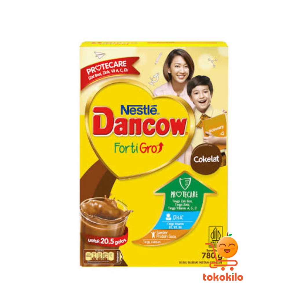 Dancow FortiGro Susu Bubuk Instan Cokelat 780gr