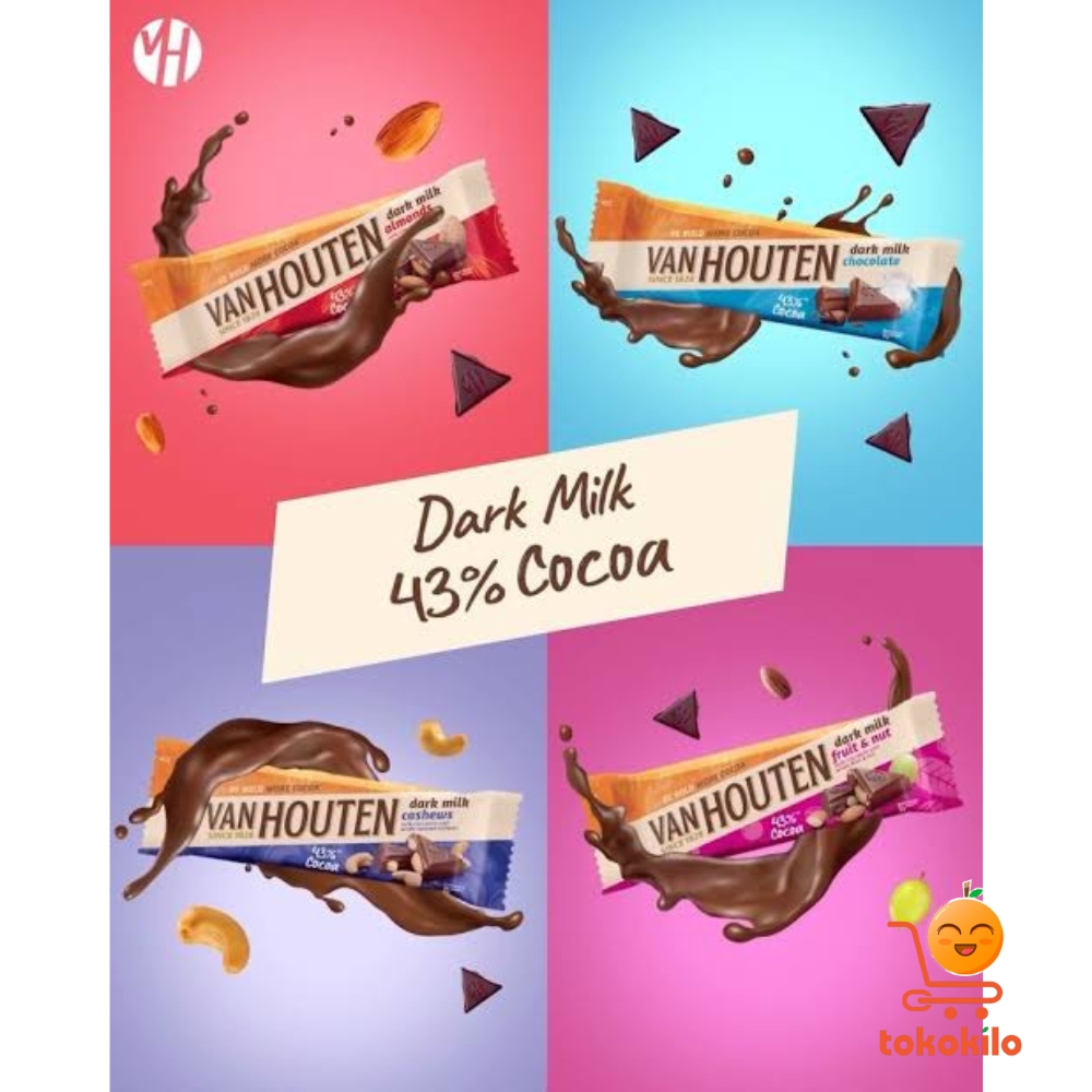 Van Houten Dark Milk Cashew/ Milk Fruit & Nut 40gr