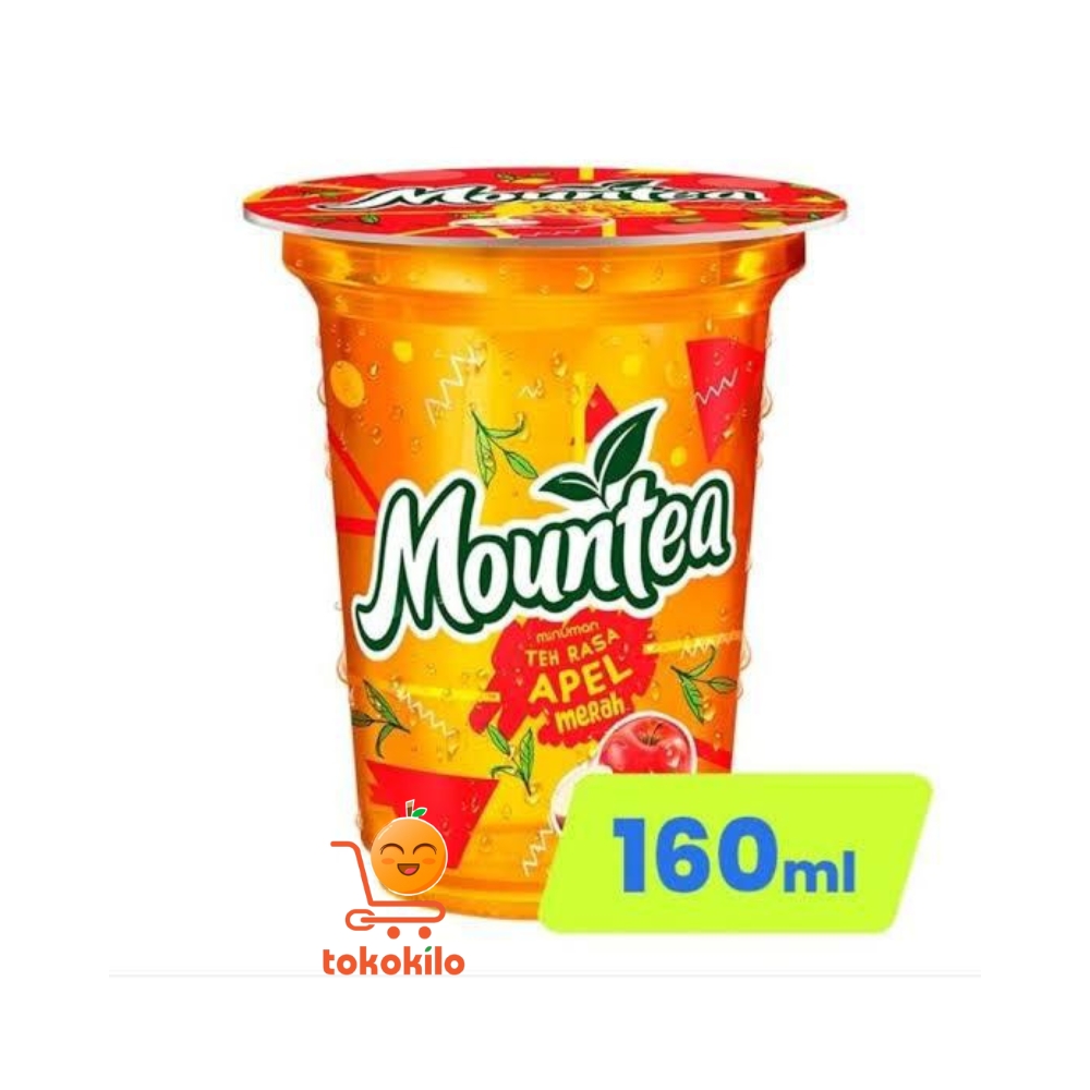 Mountea Teh Rasa Apel Merah 160ml (24pcs)