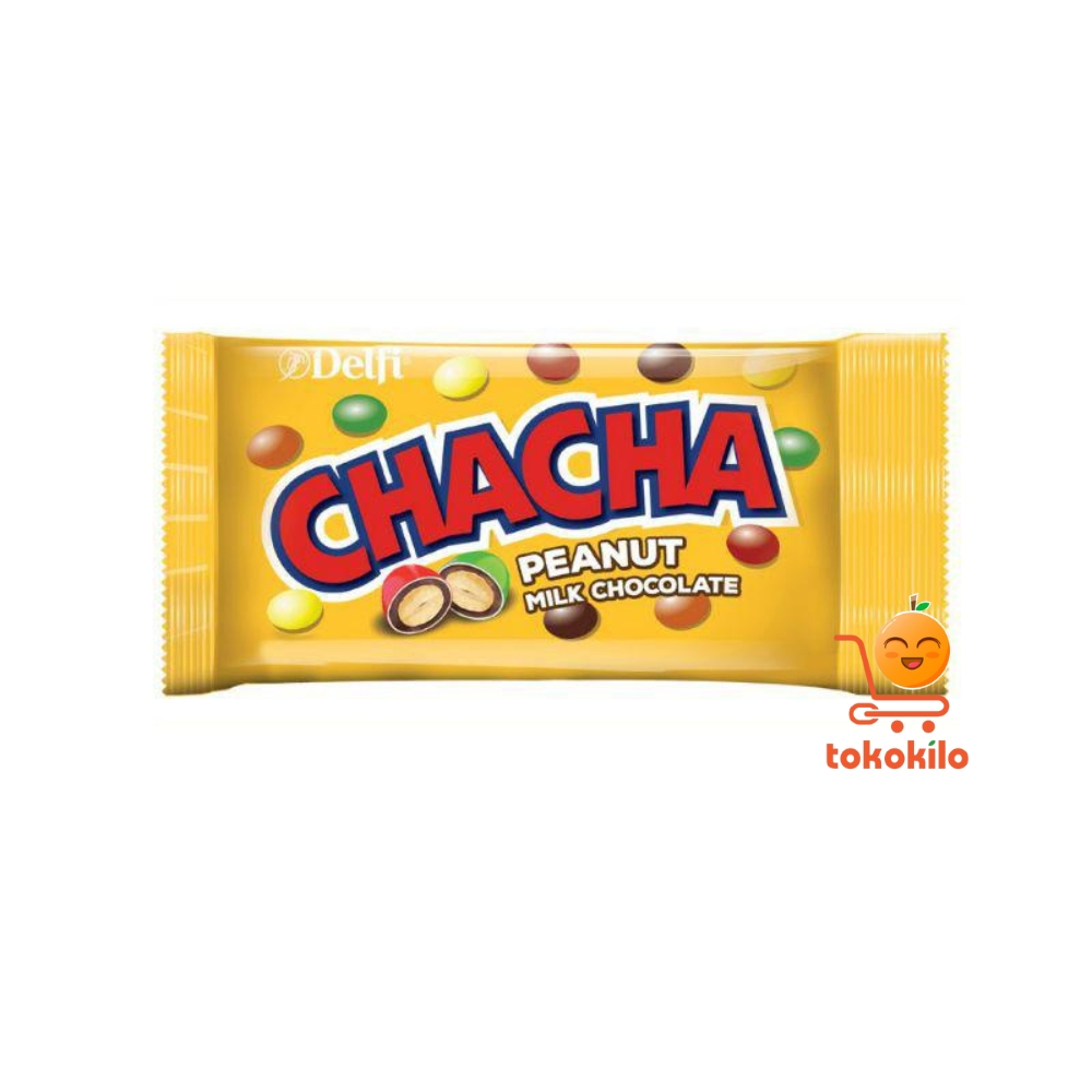 Delfi ChaCha Varian Peanut Milk Coklat (1 Box X 20 BONUS 2pcs) 5gr