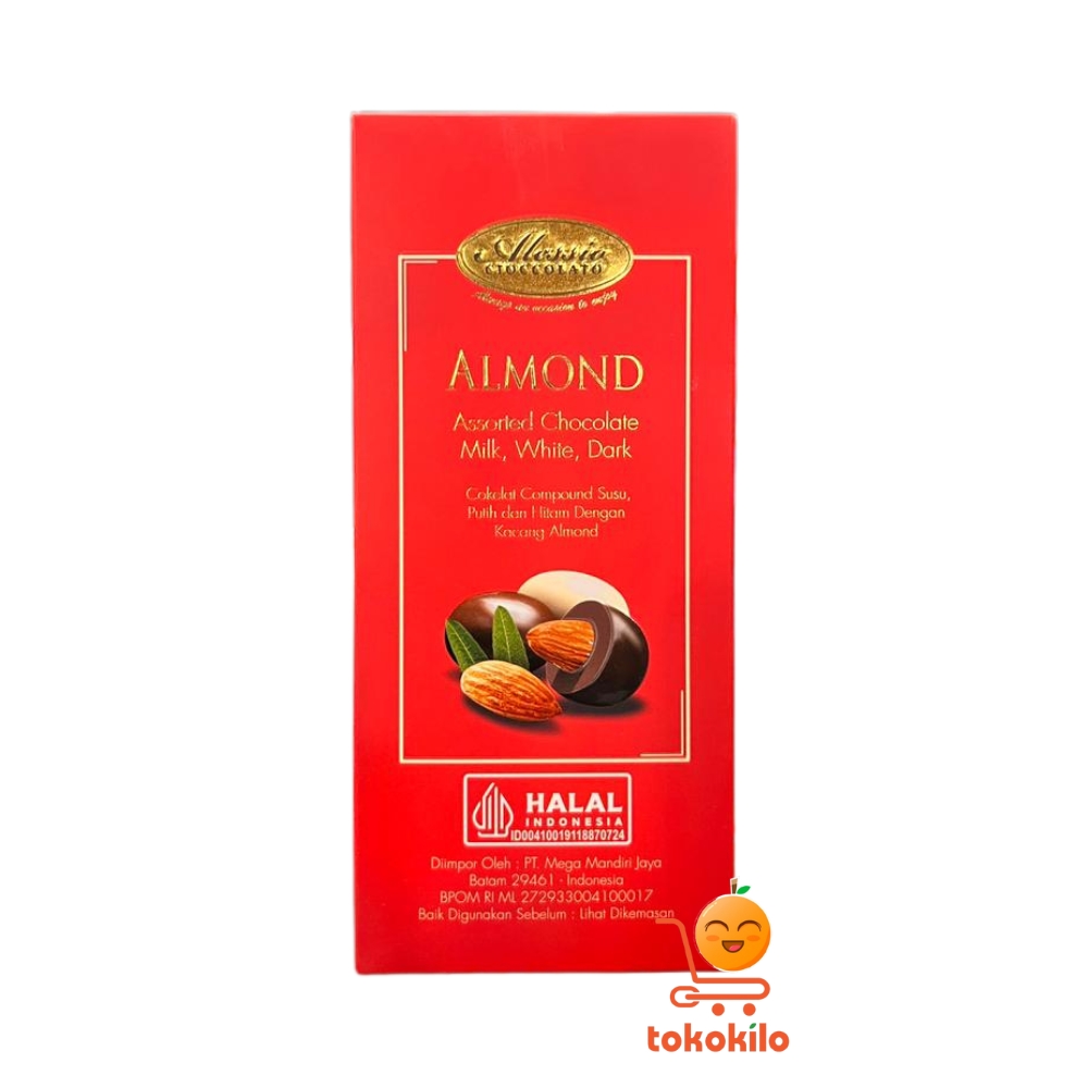 Alessio Cioccolato  Almond Assorted Milk, White, Dark Coklat 120gr