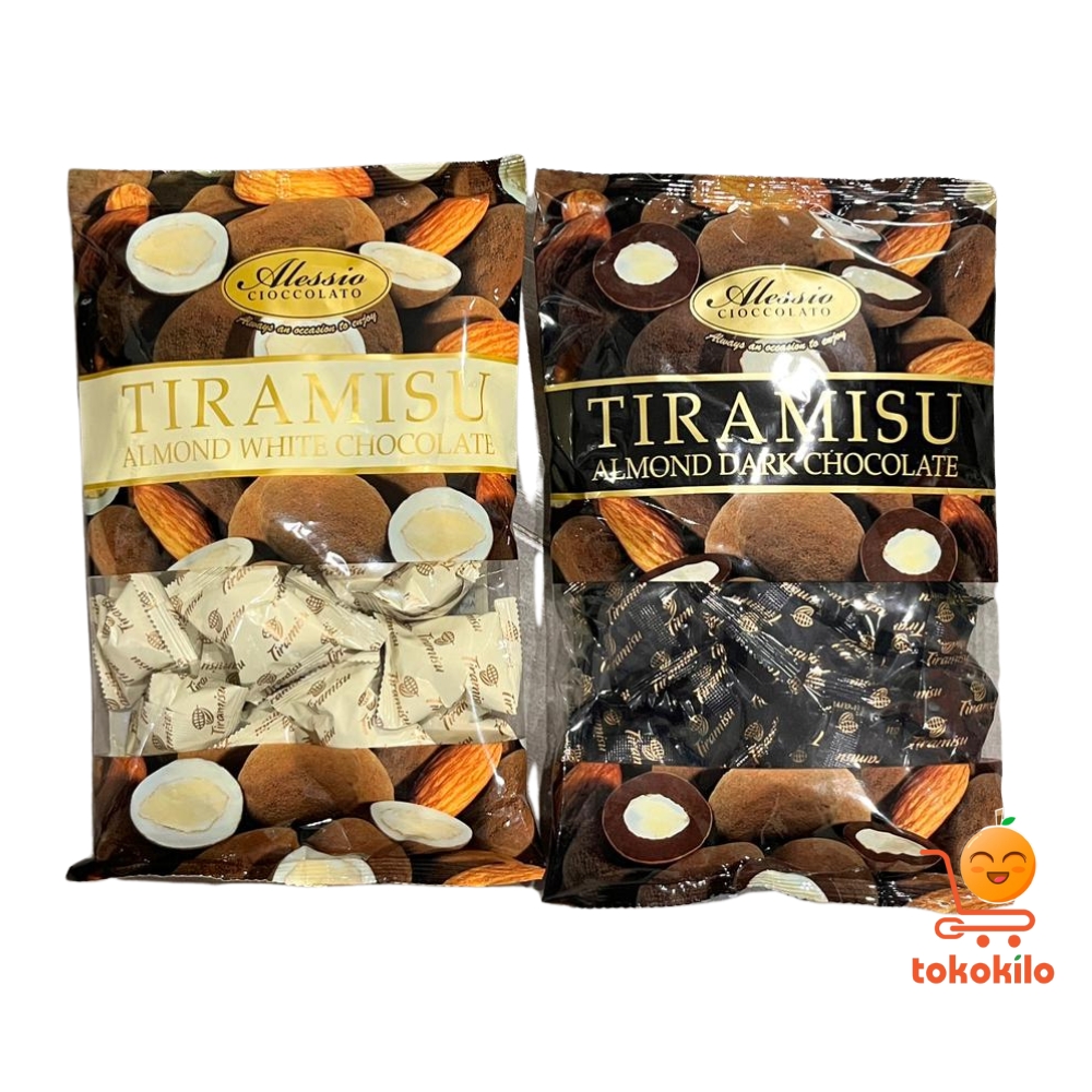 Alessio Cioccolato Tiramisu Almond White & Dark Chocolate 250gr