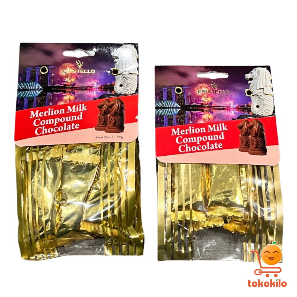  Cristello Merlion Milk Compound Chocolate 70gr, 140gr