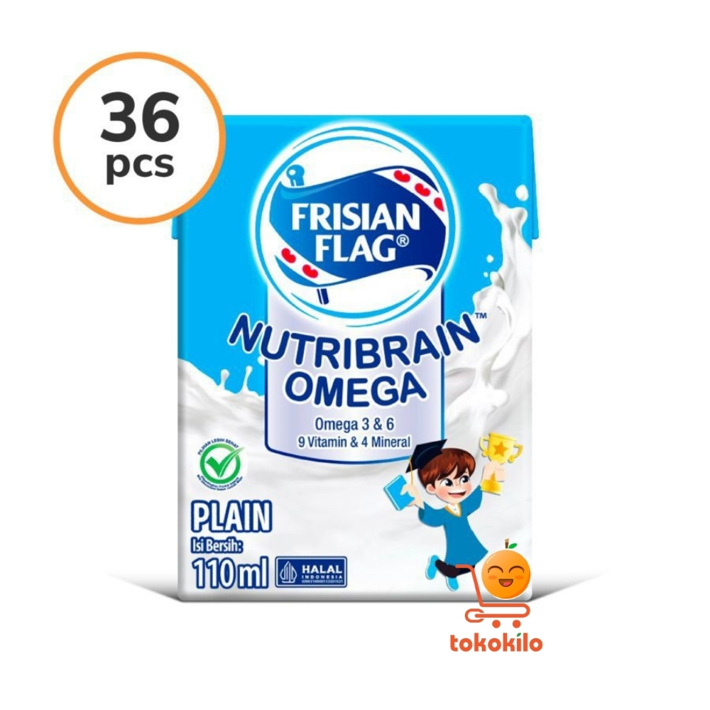 Frisian Flag Nutribrain Omega rasa Plain 110ml, 180ml