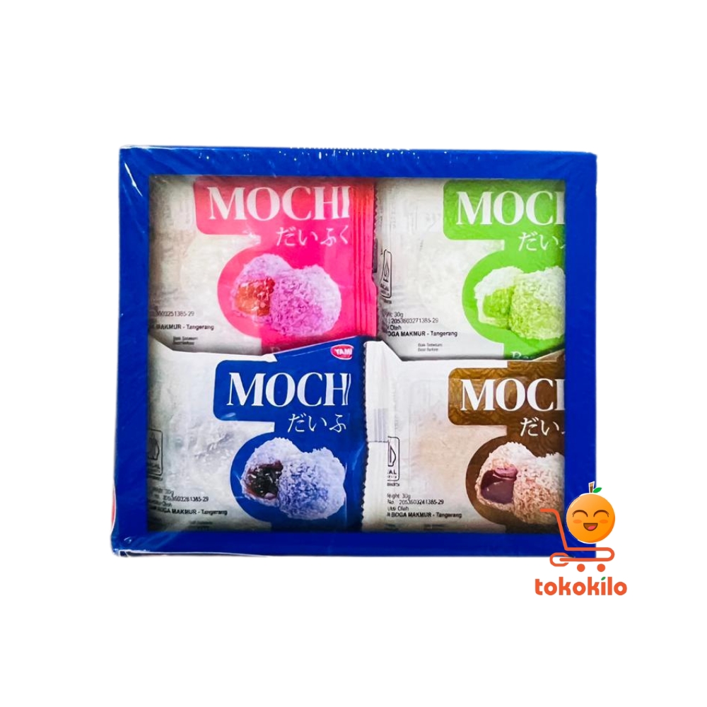 Paket Mochi Daifuku Rasa Strawberry, Pandan, Blueberry, dan Cokelat 30gr
