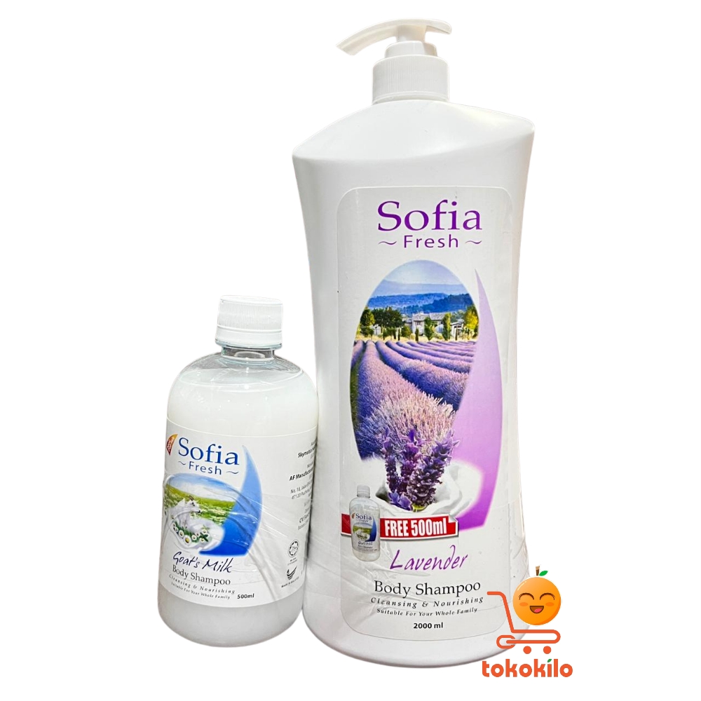 Sofia Fresh Lavender Body Shampoo 2 L BANDED (Beli 1 GRATIS Body Shampoo 500ml)
