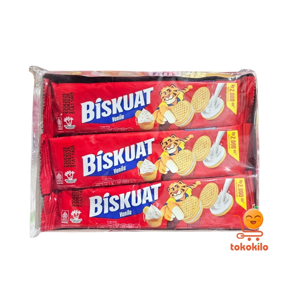 Biskuat Sandwich Original Vanilla 34gr (1 Pack X 10pcs)