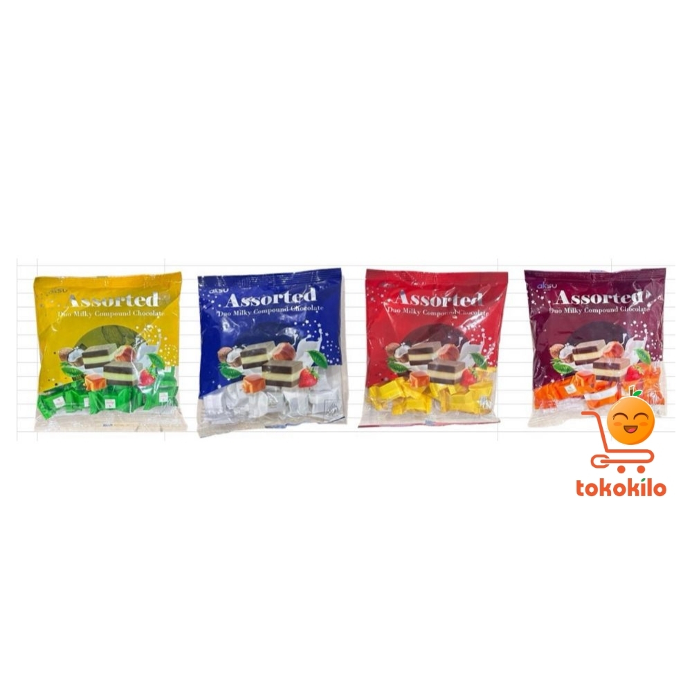 Aksu Assorted Duo Milky Compound Chocolate 300gr